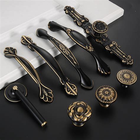 Buy Black Hardware Fitting Cabinet Pulls Solid Brass