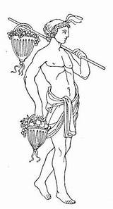 Dionysus Bacchus Goddesses sketch template