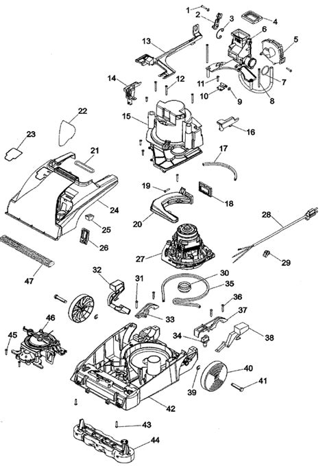 hoover spinscrub  parts diagram