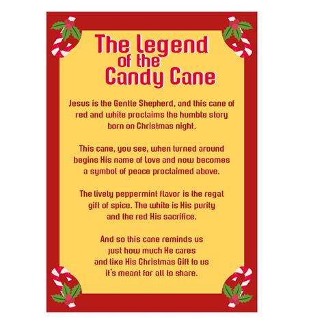 candy cane story printable     printablee