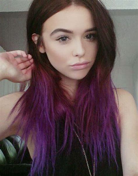 purple brown hair ideas  pinterest plum hair colour purple highlights  plum