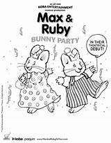 Ruby Max Coloring Pages Bunny Sheet Printable Print Party Library Sibling Relationships Nature sketch template