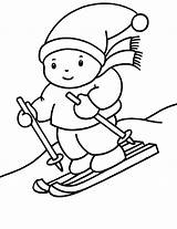 Esquiadores sketch template