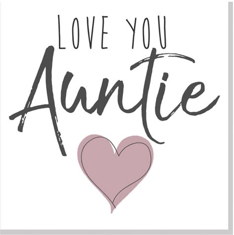 Love You Auntie Square Card – Jola Designs