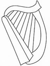 Coloring Pages Harp Music Instrument Musical Kids Patrick Instruments Print Irish Alat Musik Colouring Printable Saint Sketsa Book Tradisional Template sketch template