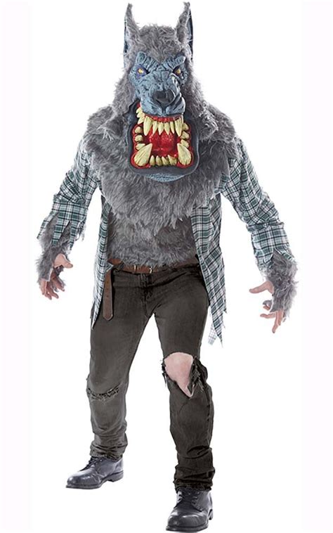monster wolf werewolf adult mens fancy dress halloween big bad wolf