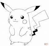 Coloring Pikachu Pokemon Pages Print sketch template