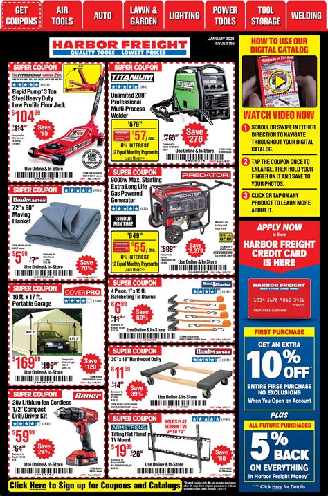 harbor freight january  main catalog current weekly ad