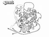 Coloring Steven Universe Pages Gems Crystal Popular sketch template