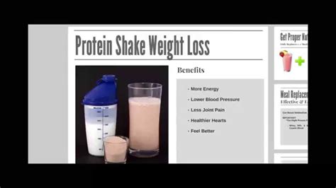 protein shake diet plan  weight loss youtube