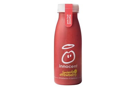 innocent strawberry and banana smoothie bottle
