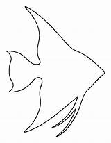 Angelfish Fish Pattern Outline Template Printable Patterns Templates Patternuniverse Stencils Angel Stencil Sea Animal Crafts Use Pdf Kids Coloring Cut sketch template