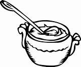Coloring Soup Pot Porridge Clip Pages Goldilocks Pinclipart Clipart Transparent sketch template