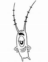 Plankton Spongebob sketch template
