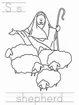 Shepherd Sheep Nativity Crayola sketch template