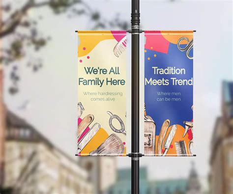 custom pole banner printing street pole banners outdoor pole banner