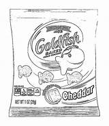 Goldfish Cracker Crackers Justcolorr sketch template