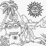 Coloring Pages Minion Banana Minions Printable Choose Board Spring Girl Beach sketch template