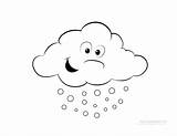 Cloud Coloring Pages Storm Getcolorings sketch template