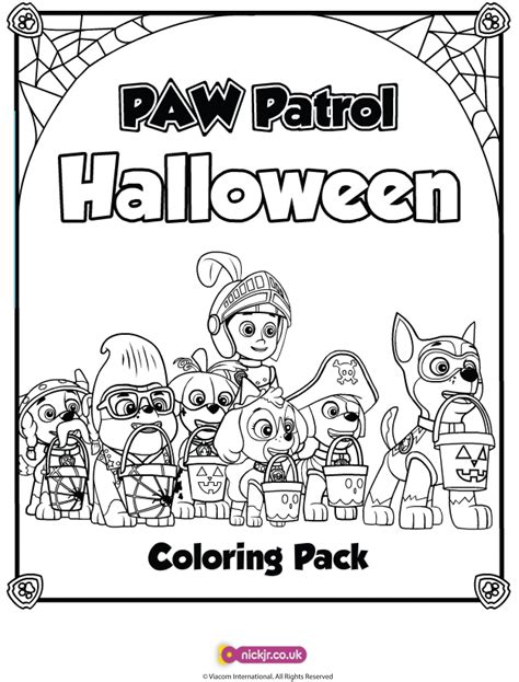paw patrol halloween coloring pages coloring pinterest halloween