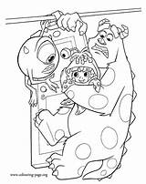 Inc Monsters Coloring Pages Boo Mike Sulley Colouring Factory Disney Monster Printable Color Sheets Inside Adult Kids East Books Book sketch template