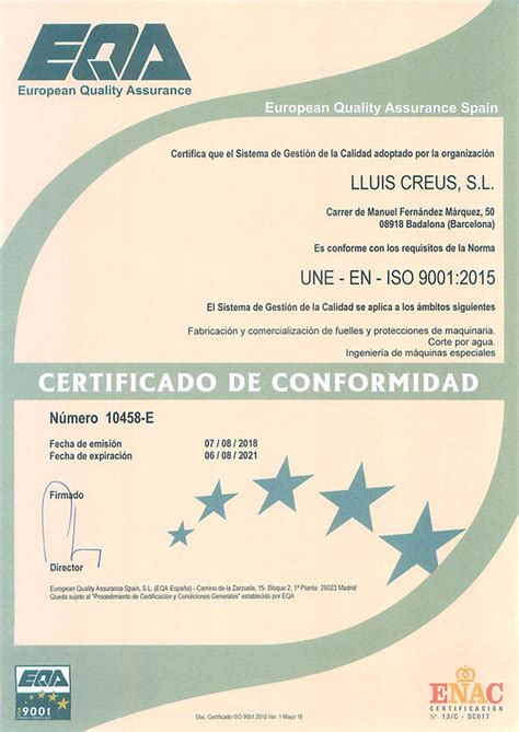 Certificado De Conformidad Iso 9001 2015 Smartbed