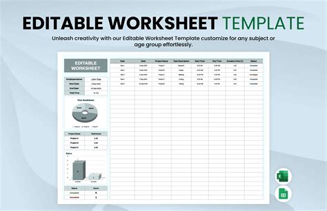 payroll worksheet template  google sheets pages numbers ms word