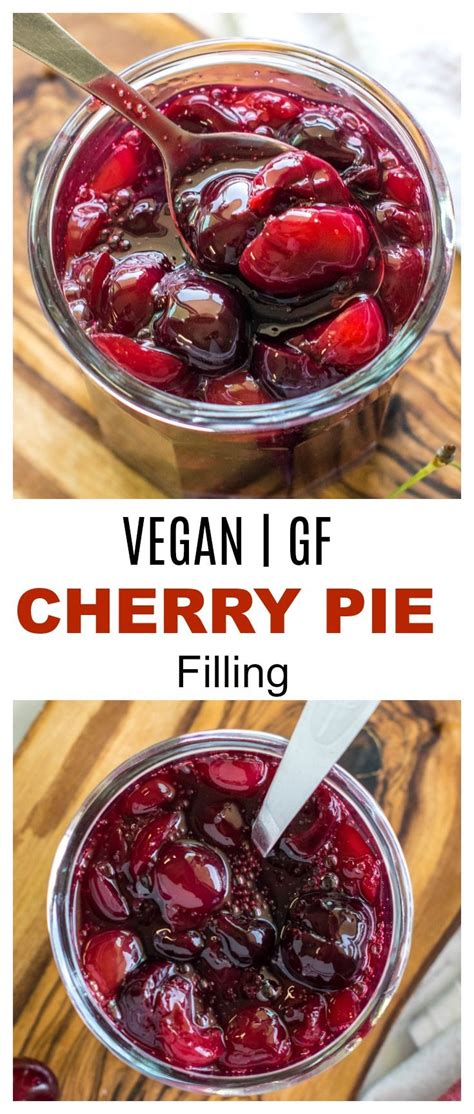 this recipe on homemade vegan cherry pie filling made with fresh