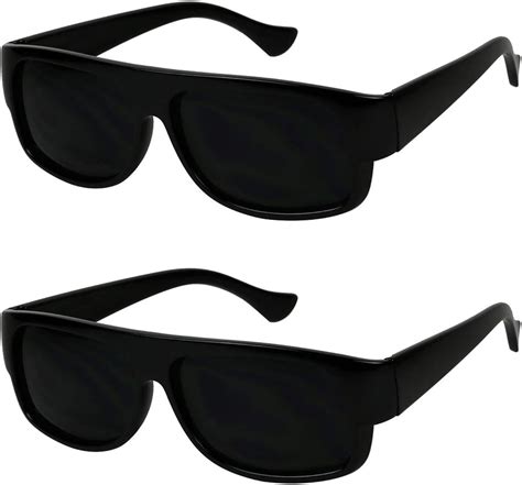 shadyveu rectangular dark lens sunglasses uv protection
