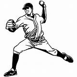 Baseball Pitcher Drawing Getdrawings sketch template