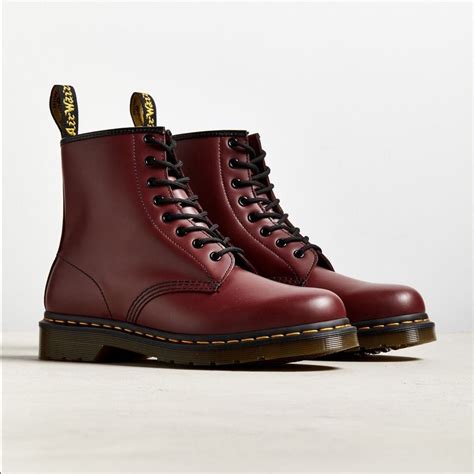 dr martens  boots  cherry red size   marten boot maroon boots boots