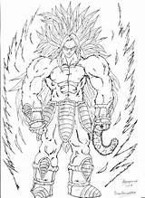 Broly Coloring Pages Dbz Son Deviantart Drawings Template Anime Sketch sketch template