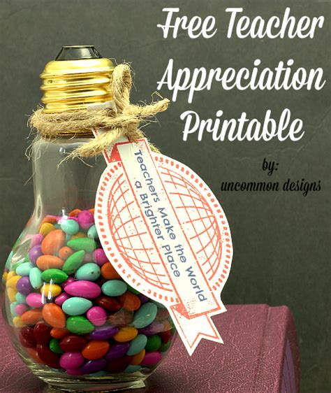 teacher appreciation printable  gift idea