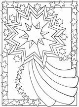 Coloring Stars Pages Banner Kids sketch template