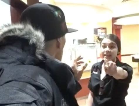 guy walks into empty pizza hut and busts female employee for