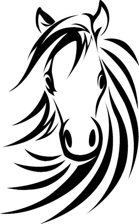 horse head stencil clipart
