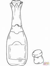Coloring Cork Champagne Bottle Pages sketch template