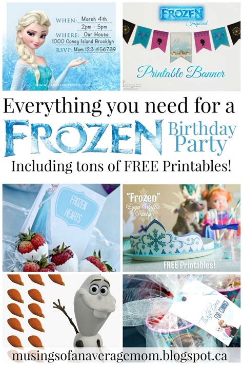 musings   average mom  frozen party printables