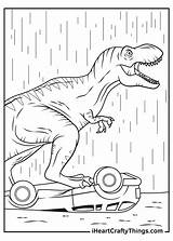 Jurassic Park Coloring Pages Printable Dinosaurs Movie Velociraptor Pdf sketch template