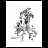 Chestnut Coloring Dryad Poster Create sketch template