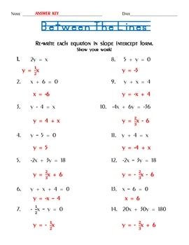 graphing linear equations  color worksheet writing linear
