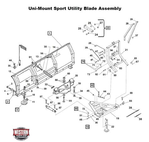 sport utility snowplow diagrams uni mount snowplow diagrams parts  diagrams western