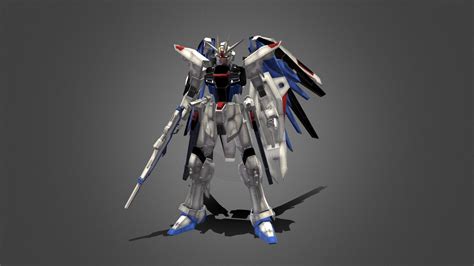 freedom gundam  model  godzilla dd sketchfab