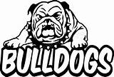 Bulldogs Georgia Clip Mascots Msu Glossy Customize Mississippi sketch template
