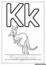 Letter Kangaroo Tracing Englishforkidz sketch template