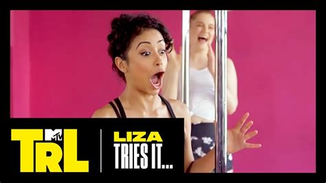 Liza Koshy Tries Pole Dancing Mtvs Liza Tries It Youtube