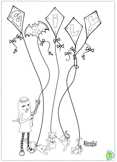 emily pages coloring pages