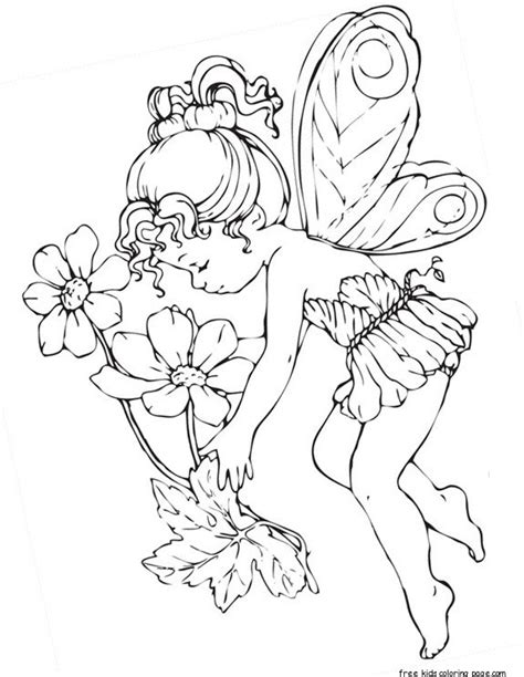 printable beautiful cute fairy coloring pages  kids coloring