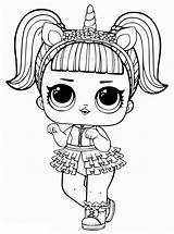 Lol Surprise Dolls Coloring Pages Doll Puppe Unicorn sketch template