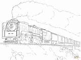 Coloring Steam Train Pages Print sketch template